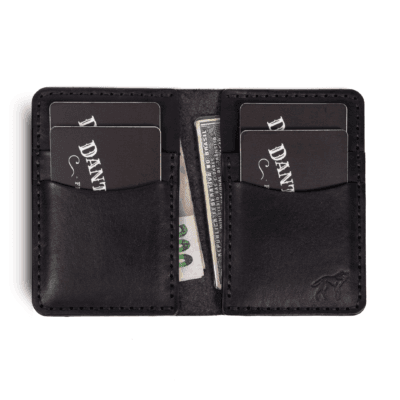 Carteira de Couro Vertical NO.6 Preta