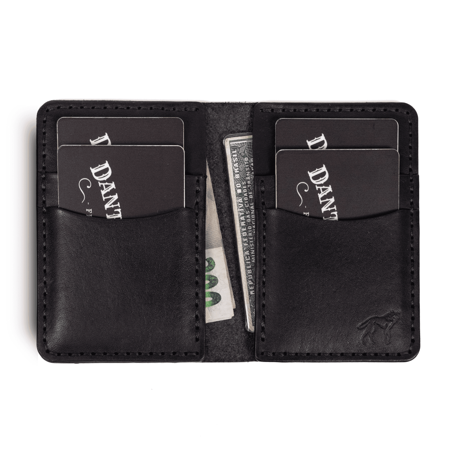 Carteira de Couro Vertical NO.6 Preta - Imagem 2