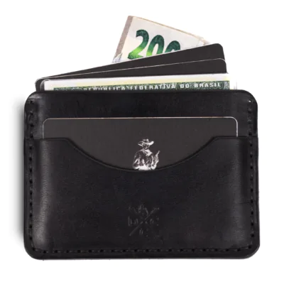 Carteira de Couro Minimalista No.3 Preta