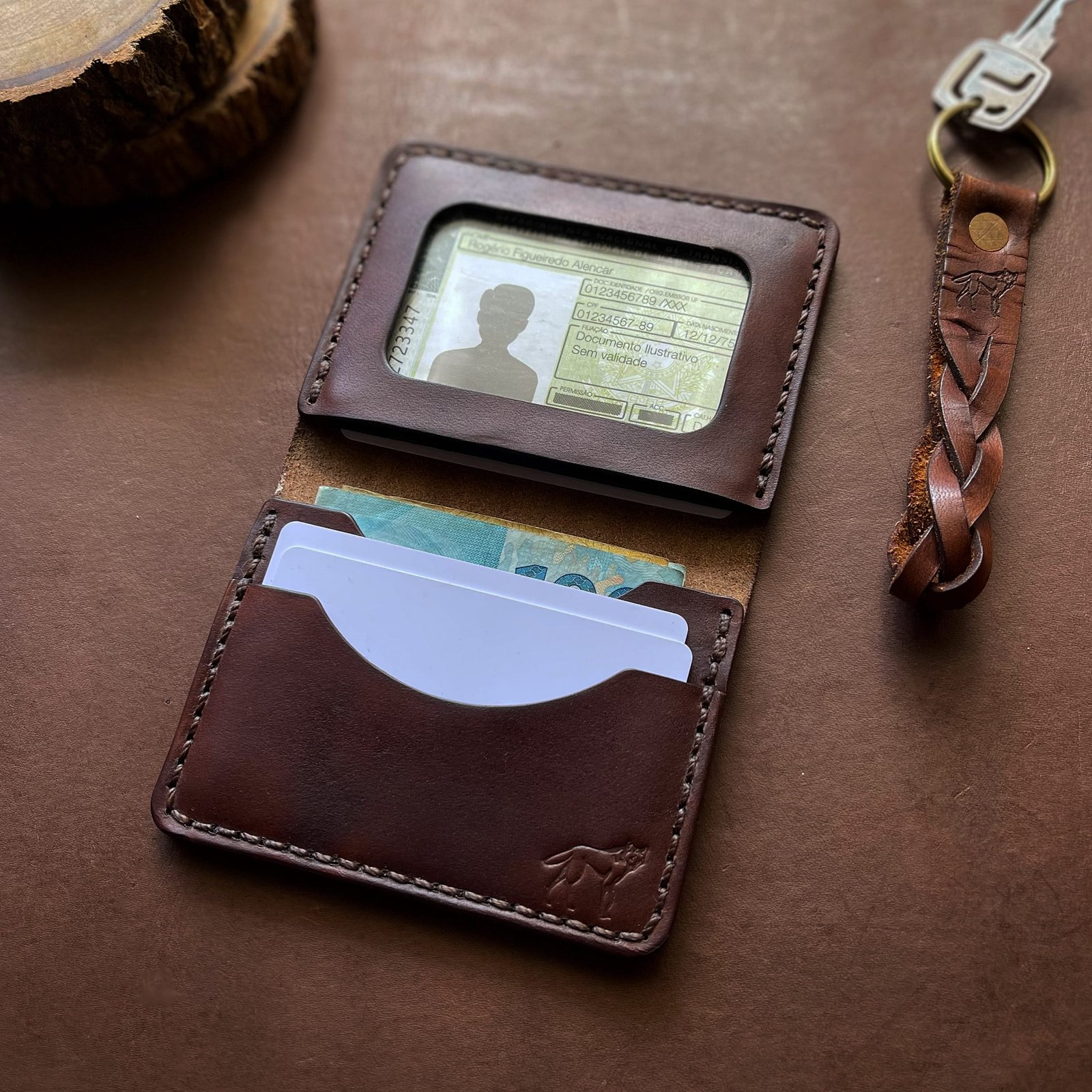 Carteira de Couro No.4 Marrom - Imagem 3