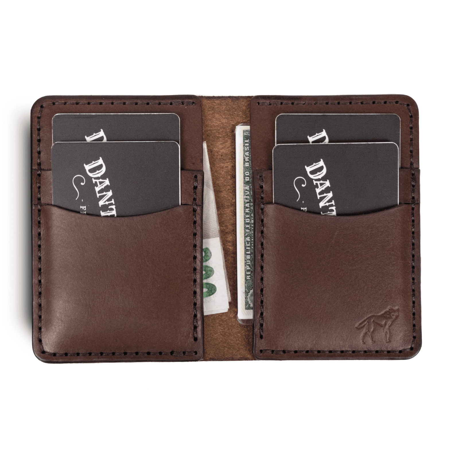 Carteira de Couro Vertical NO.6 Marrom - Imagem 2