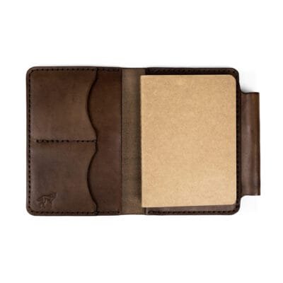 Carteira de Couro Notas de Campo Marrom