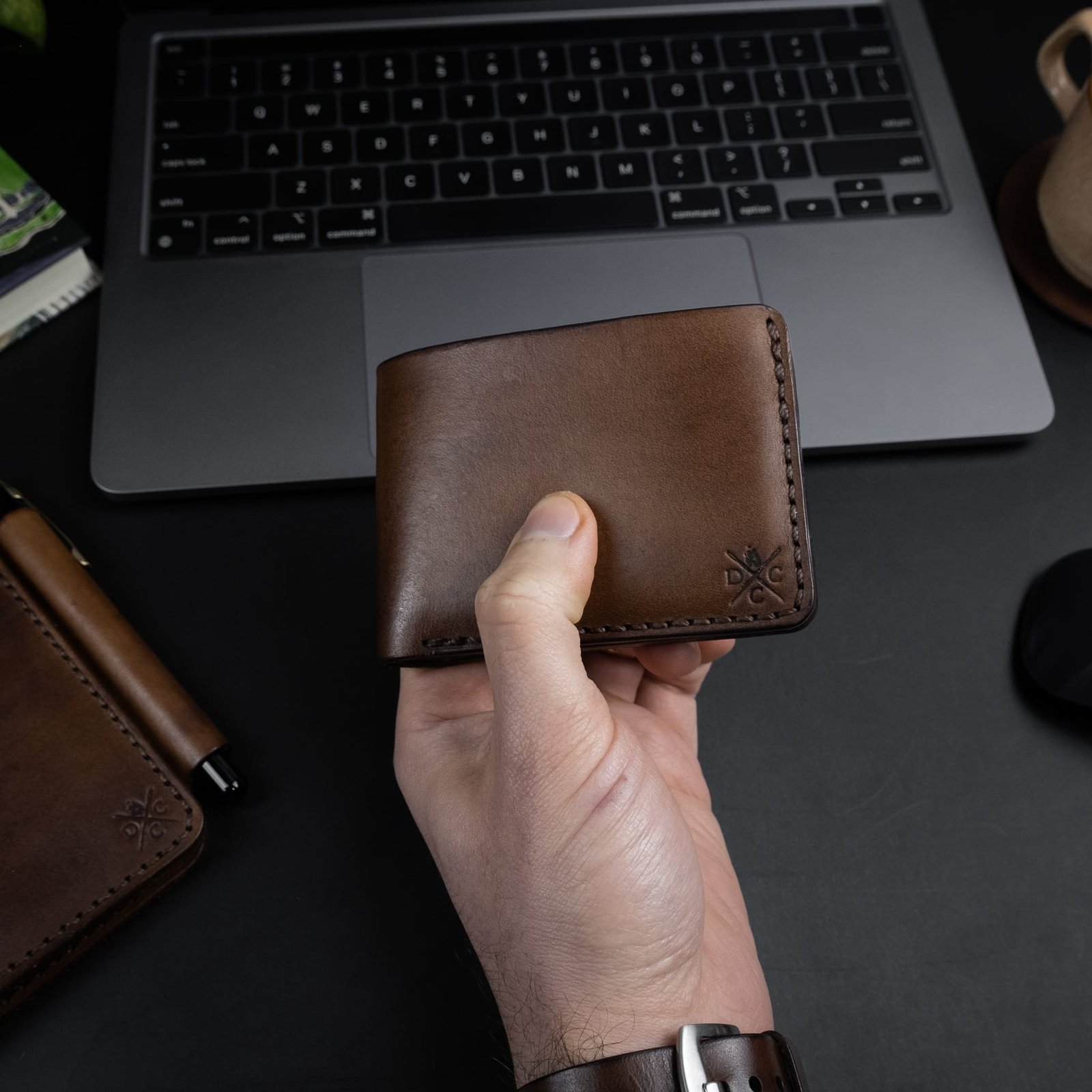 Carteira de Couro Bifold No.7 Marrom - Imagem 5