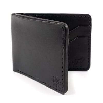 Carteira de Couro Bifold No.7 Preta