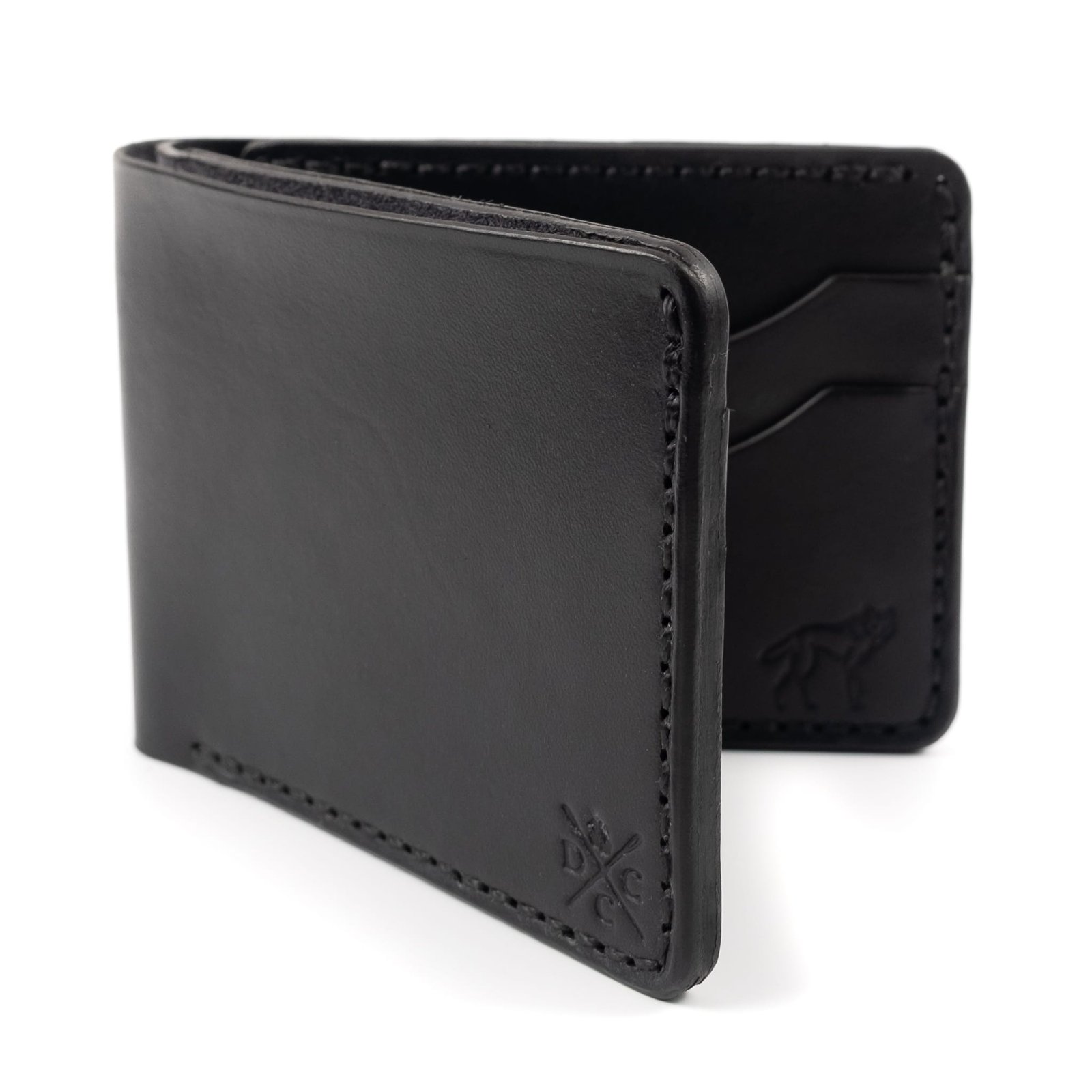 Carteira de Couro Bifold No.7 Preta