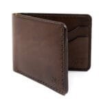 Carteira de Couro Bifold No.7 Marrom