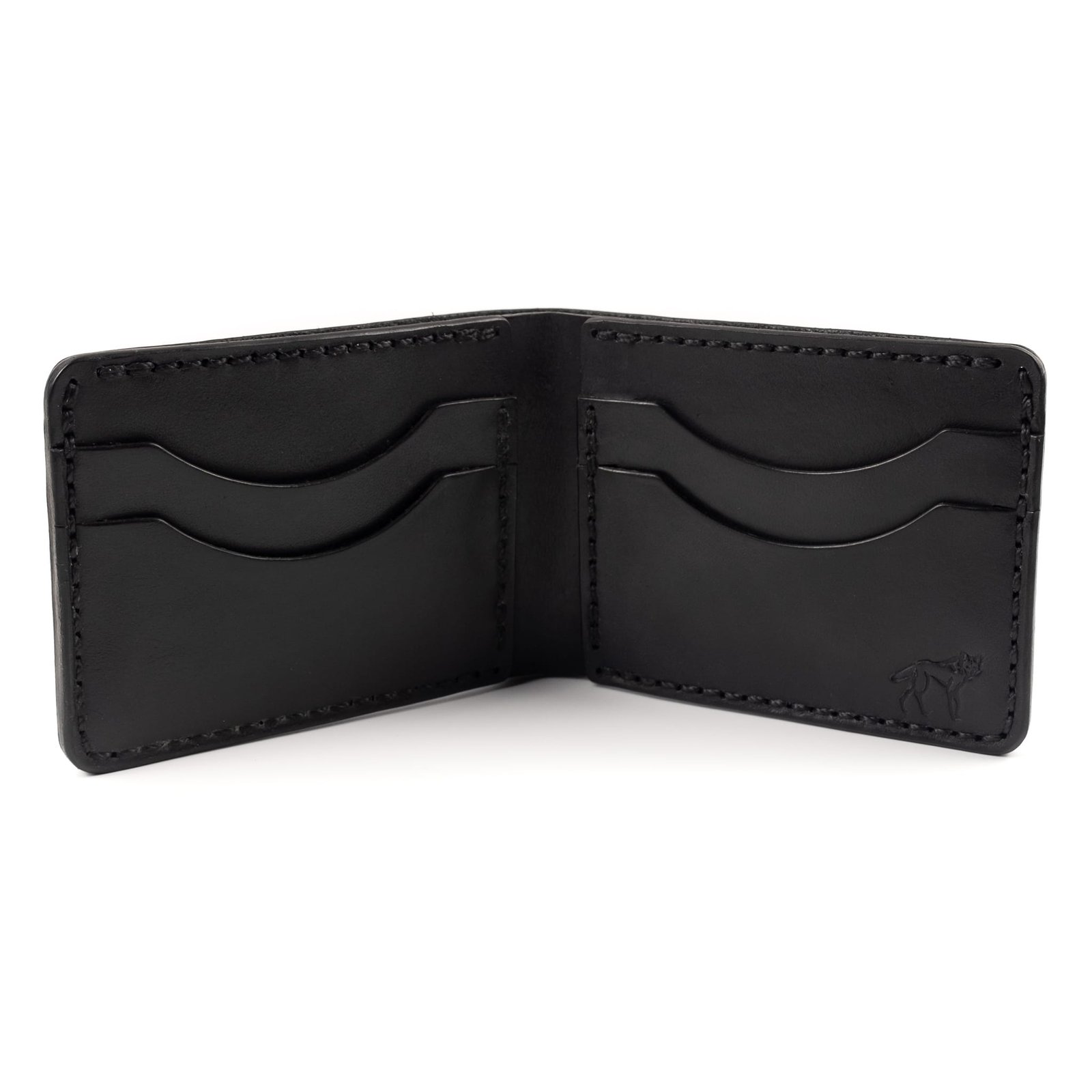 Carteira de Couro Bifold No.7 Preta - Imagem 6