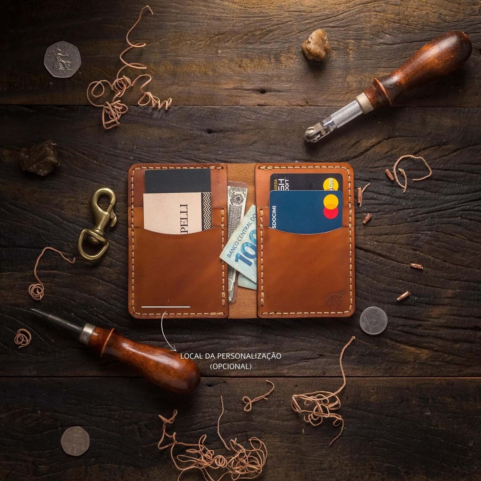 Carteira de Couro Vertical NO.6 Savana - Imagem 6