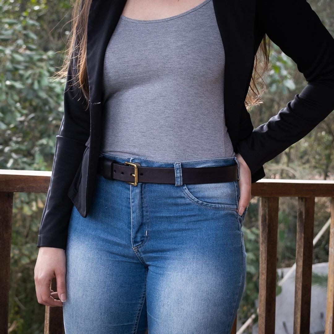 Cinto de Couro 1.25" Preto - Imagem 3