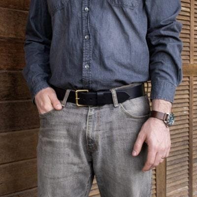 Cinto de Couro 1.5″ Preto