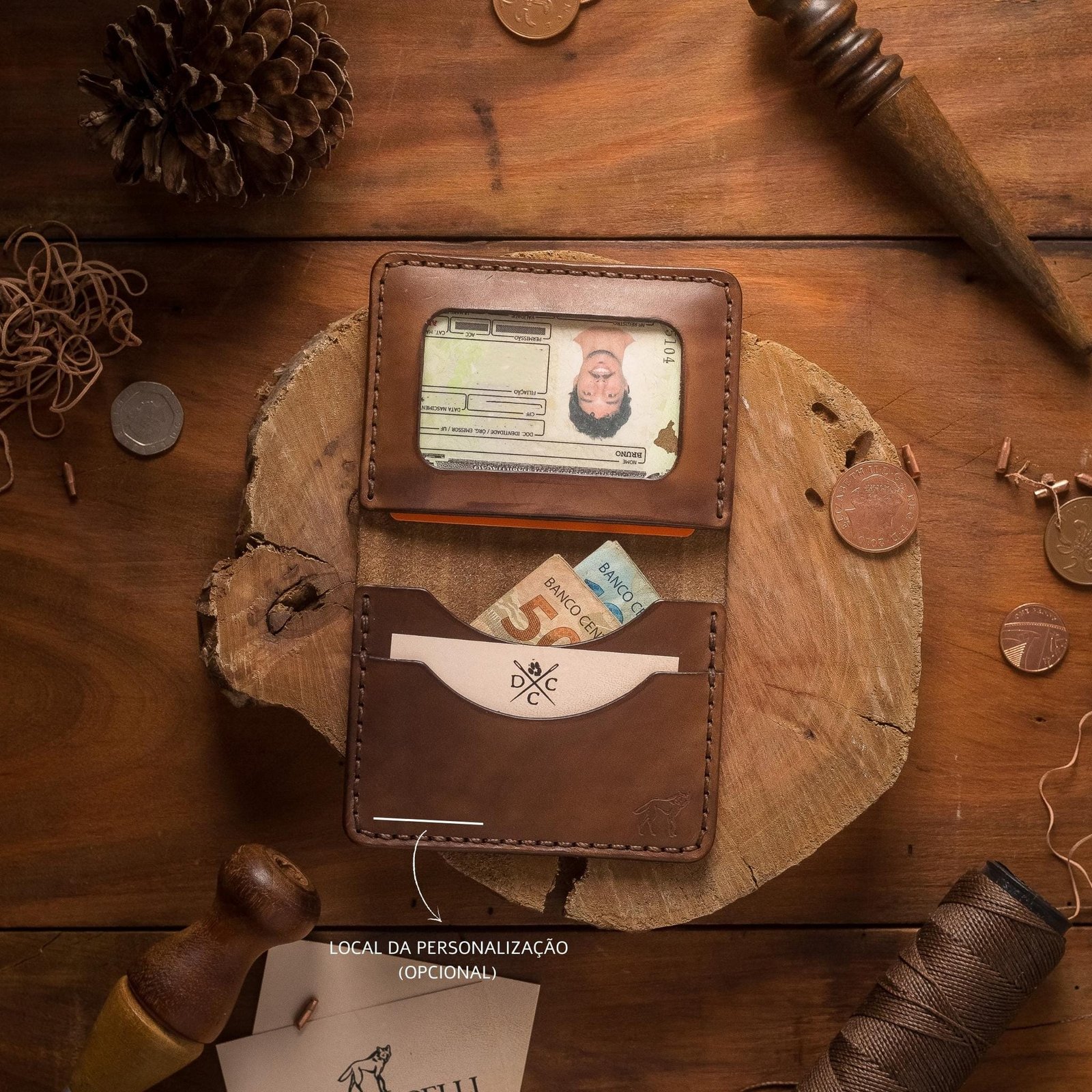 Carteira de Couro No.4 Marrom - Imagem 5