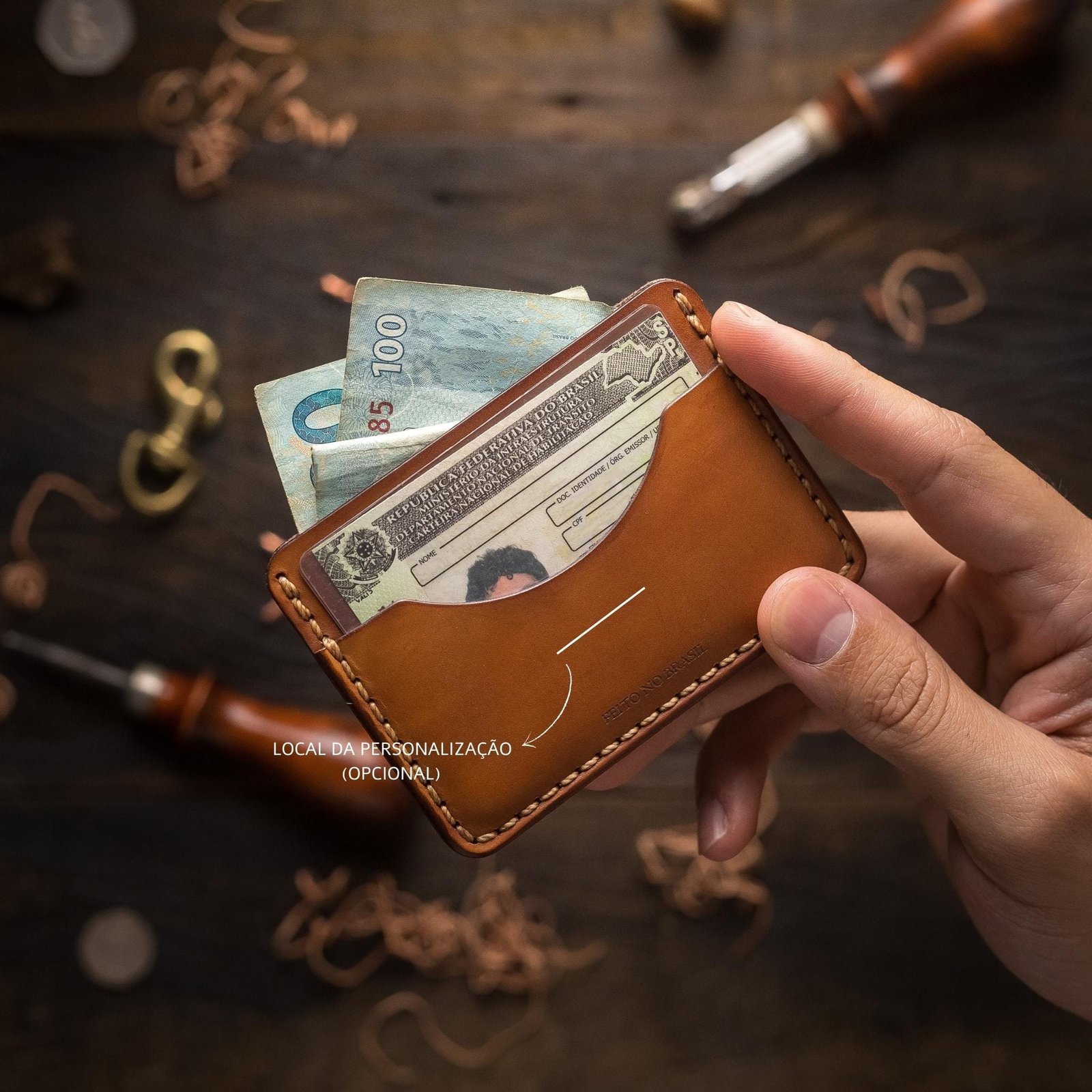 Carteira de Couro Minimalista No.3 Savana - Imagem 6