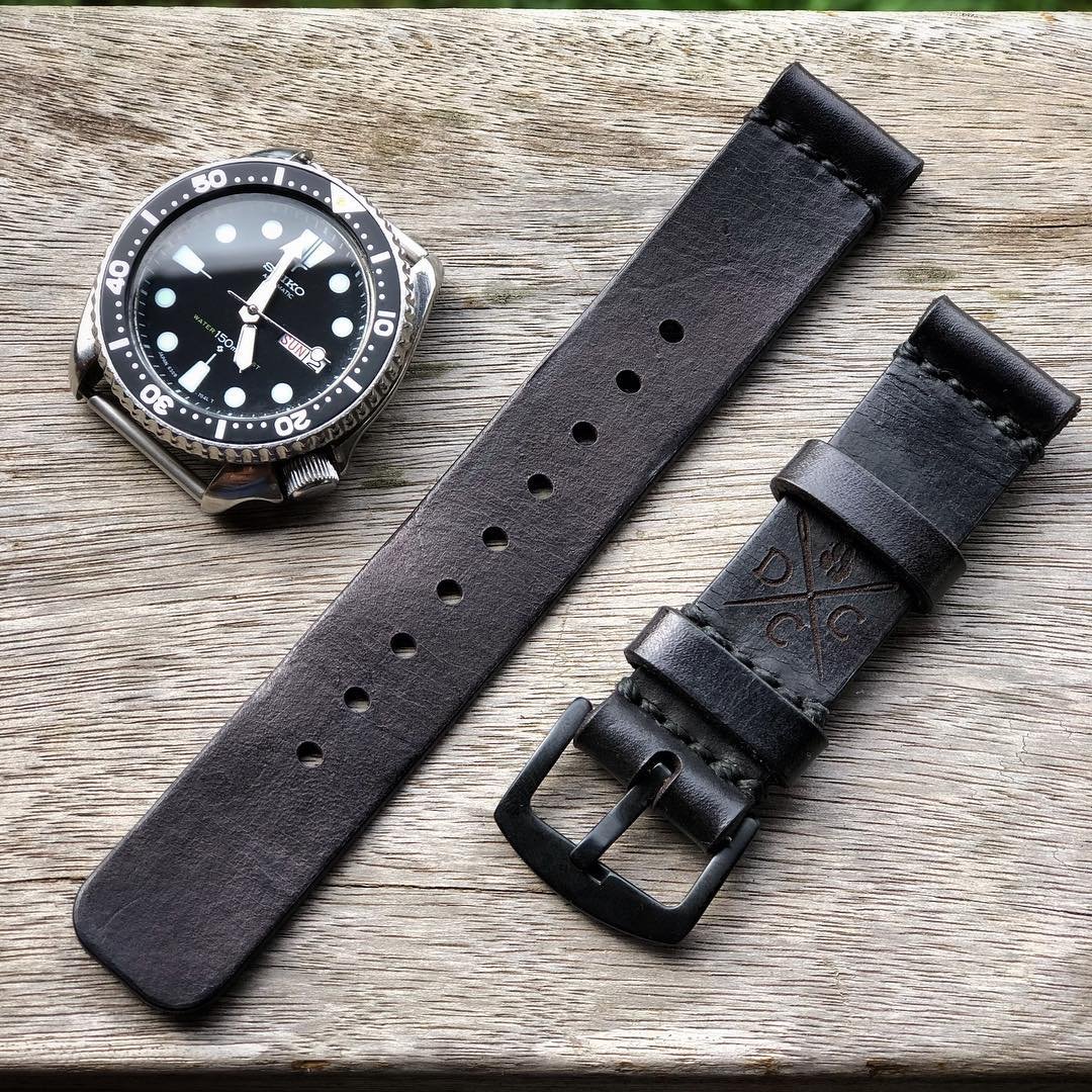 Pulseira de Couro Relógio Preta - Imagem 10