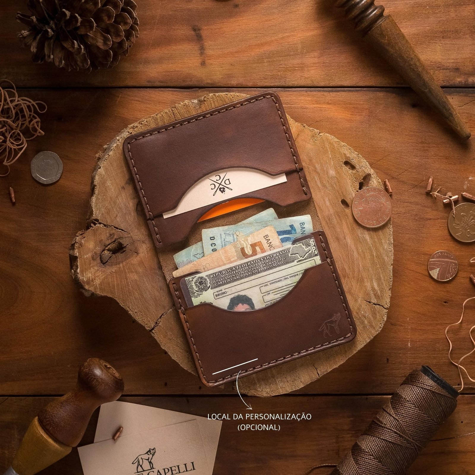 Carteira de Couro No.22 Marrom - Imagem 9