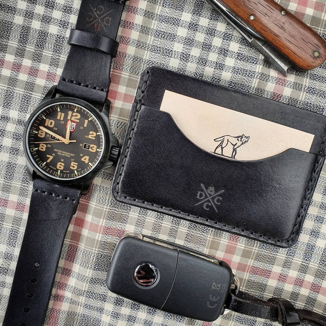 Pulseira de Couro Relógio Preta - Imagem 11