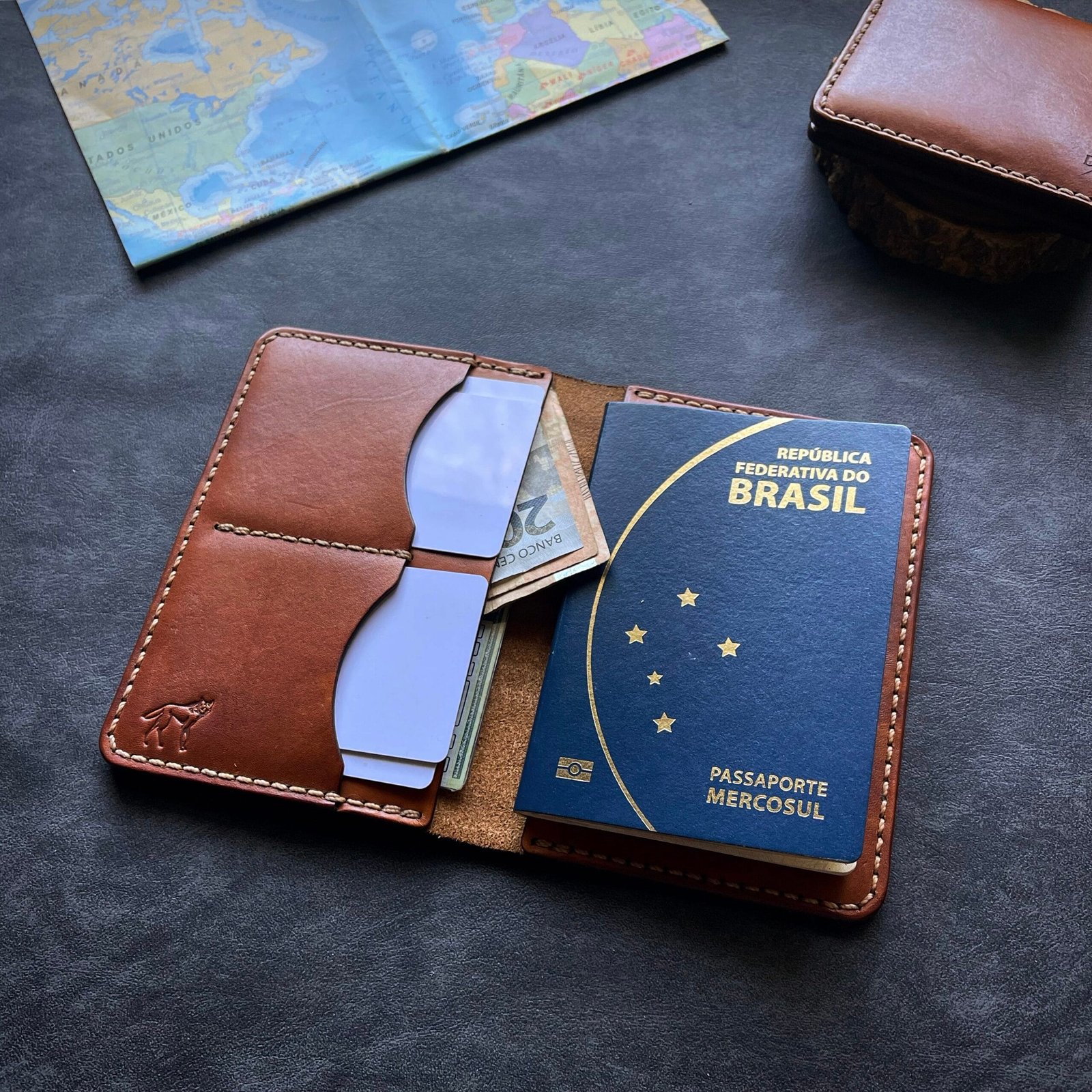 Porta Passaporte de Couro Savana - Imagem 3