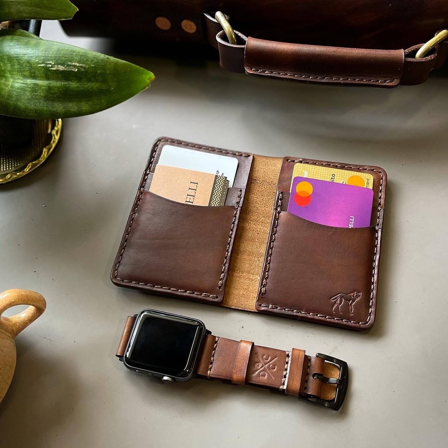 Pulseira de Couro Apple Watch Marrom - Imagem 6