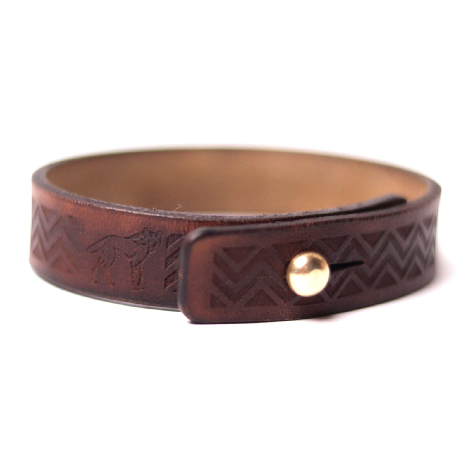 Pulseira de Couro | Caminho do Lobo Marrom