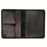 Porta Passaporte de Couro Preto