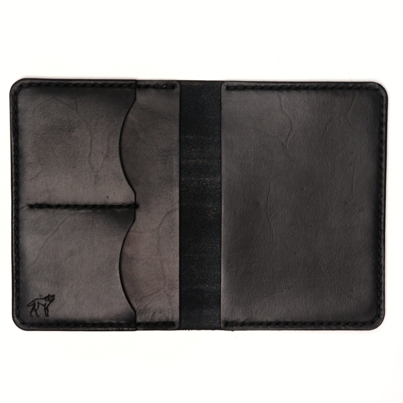 Porta Passaporte de Couro Preto