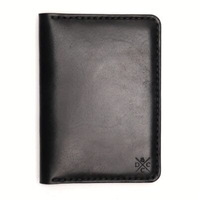 Porta Passaporte de Couro Preto