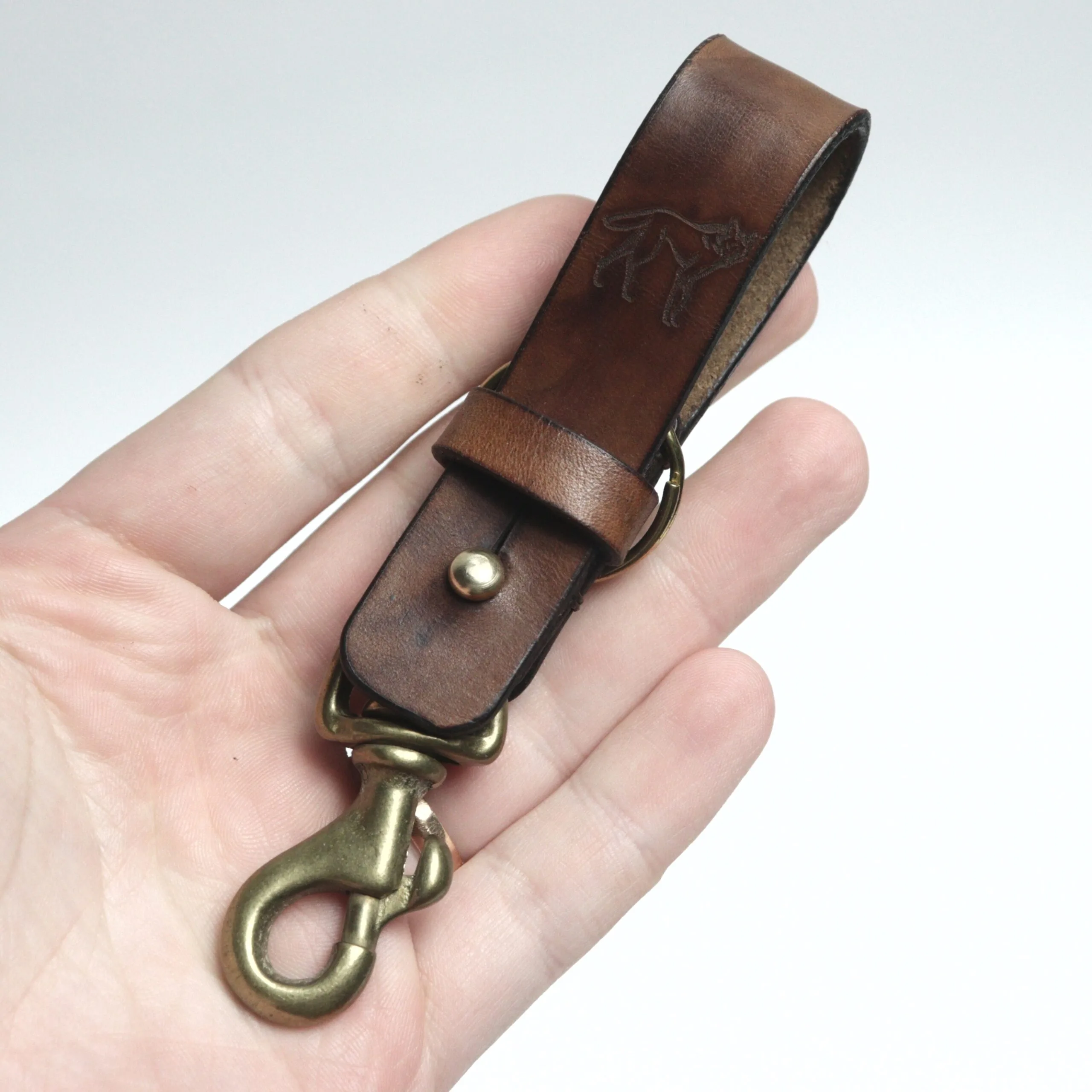 Chaveiro de Cinto Latão Marrom - Imagem 2