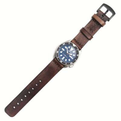 Pulseira de Couro Relógio Marrom