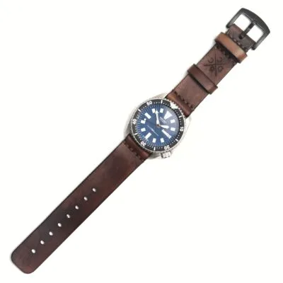 Pulseira de Couro Relógio Marrom