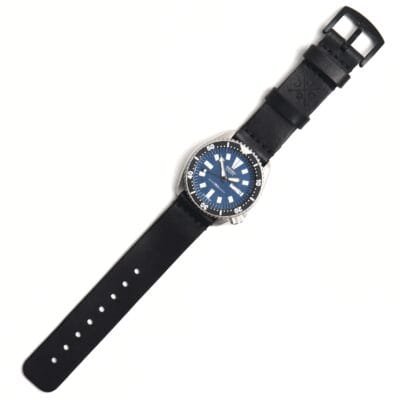 Pulseira de Couro Relógio Preta