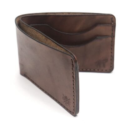 Carteira de Couro Bifold NO.5 Marrom