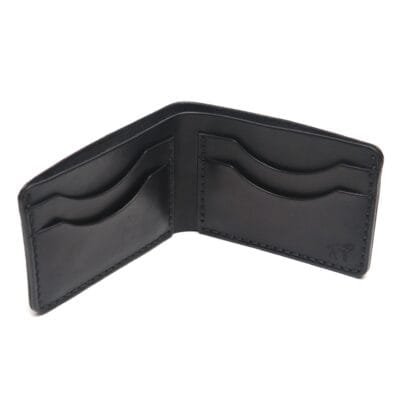 Carteira de Couro Bifold NO.5 Preta