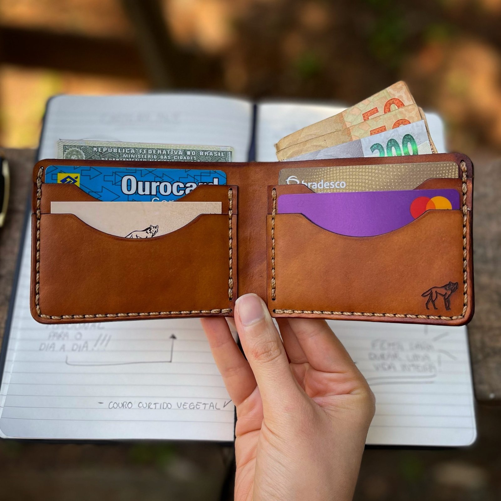 Carteira de Couro Bifold NO.5 Savana - Imagem 3