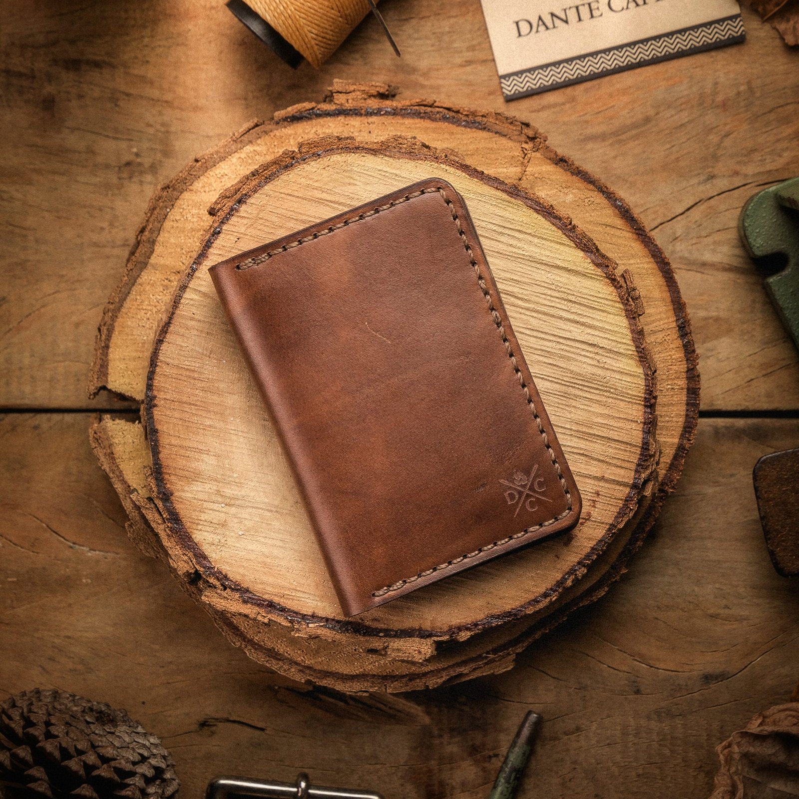 Carteira de Couro Vertical NO.6 Marrom - Imagem 8