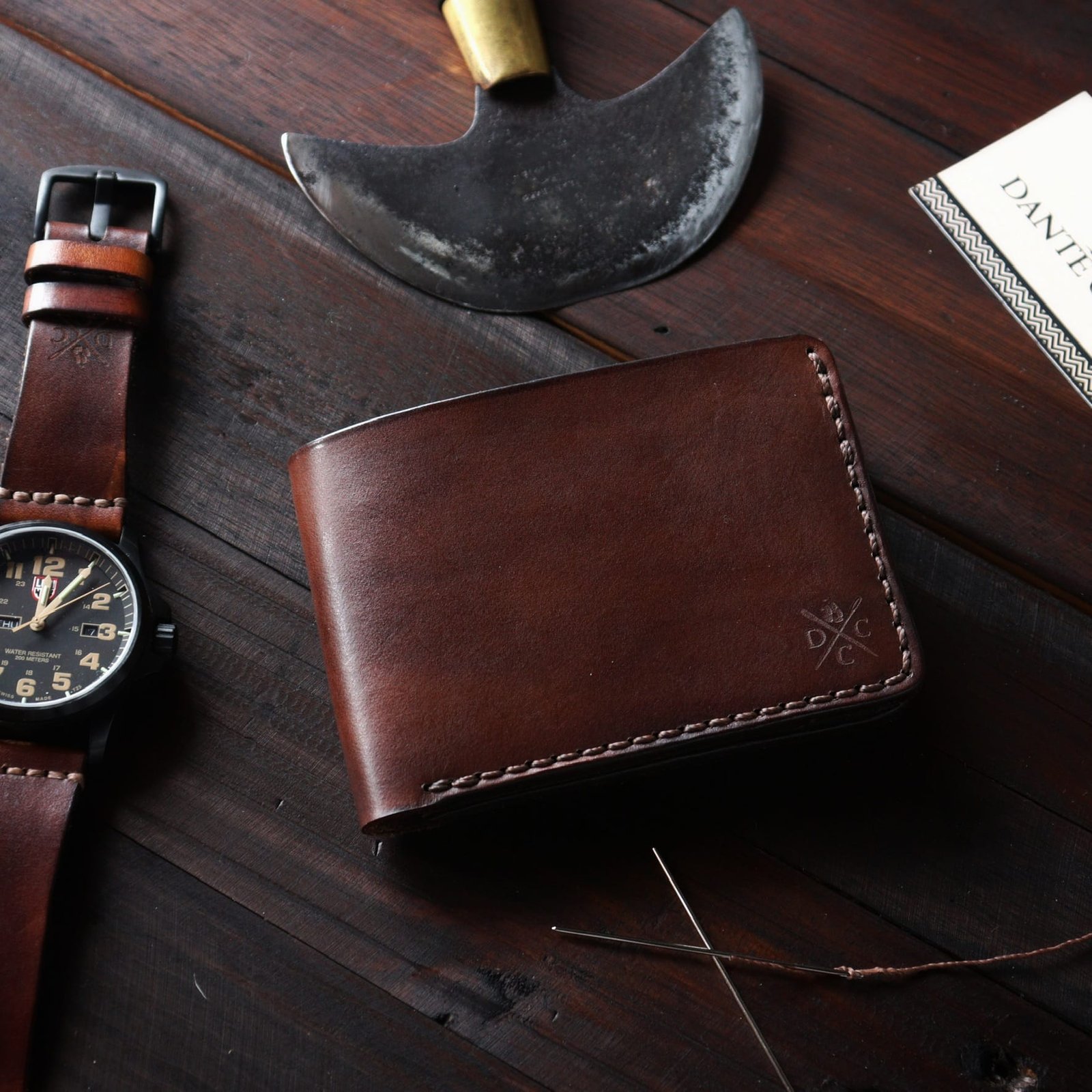 Carteira de Couro Bifold NO.5 Marrom - Imagem 8