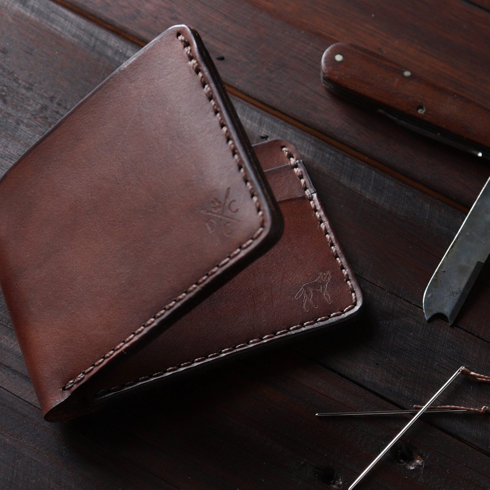 Carteira de Couro Bifold NO.5 Marrom - Imagem 9