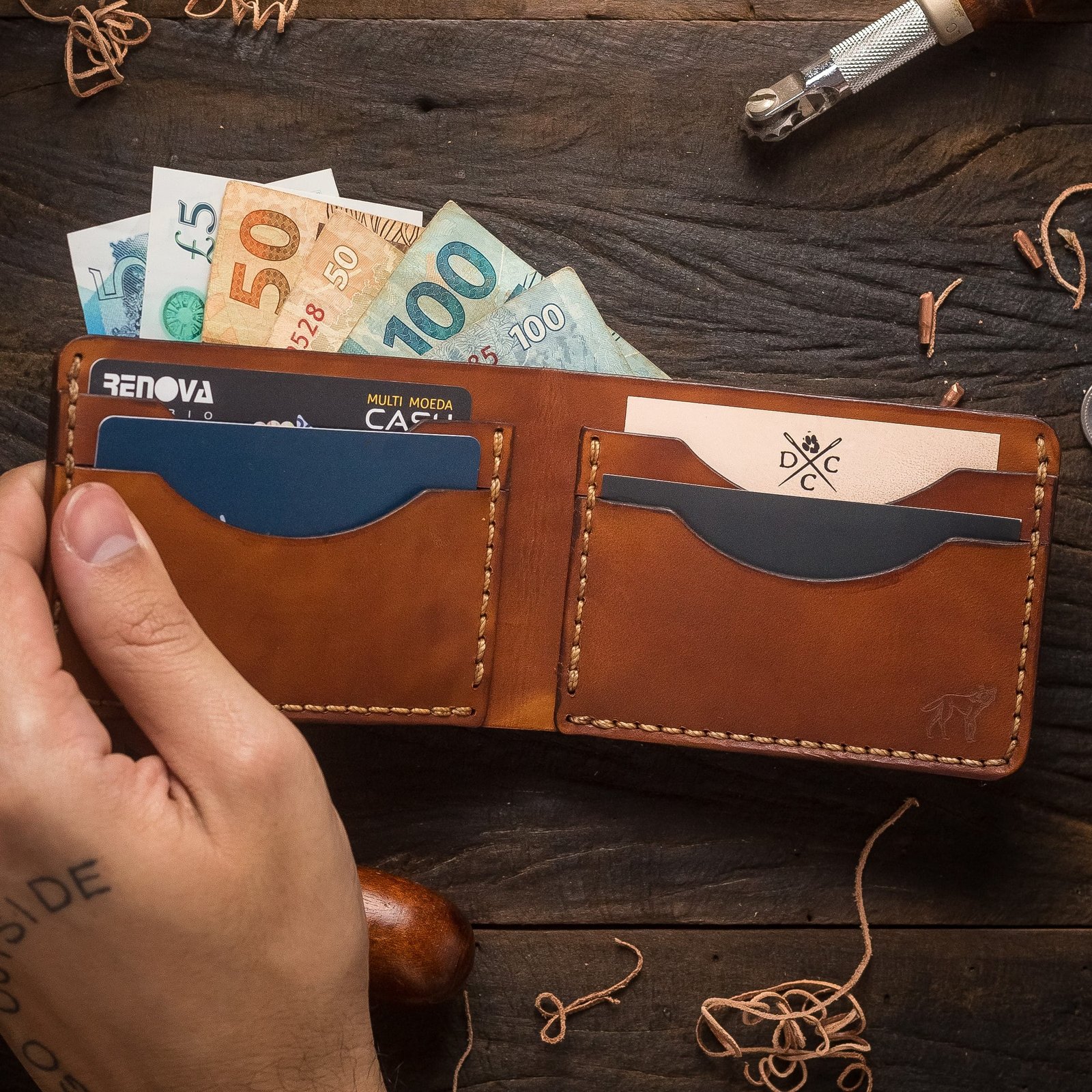 Carteira de Couro Bifold NO.5 Savana - Imagem 5