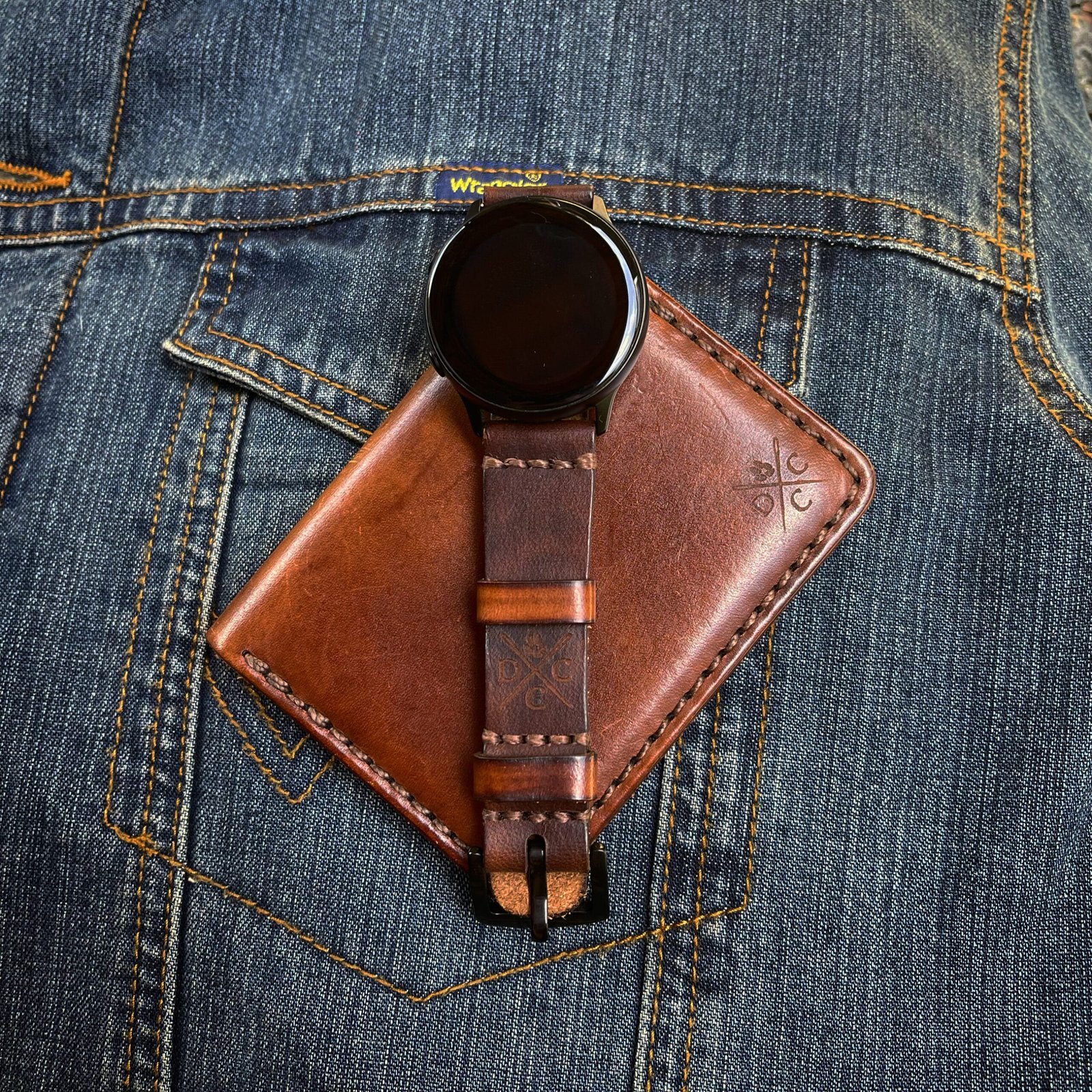 Pulseira de Couro Relógio Marrom - Imagem 8