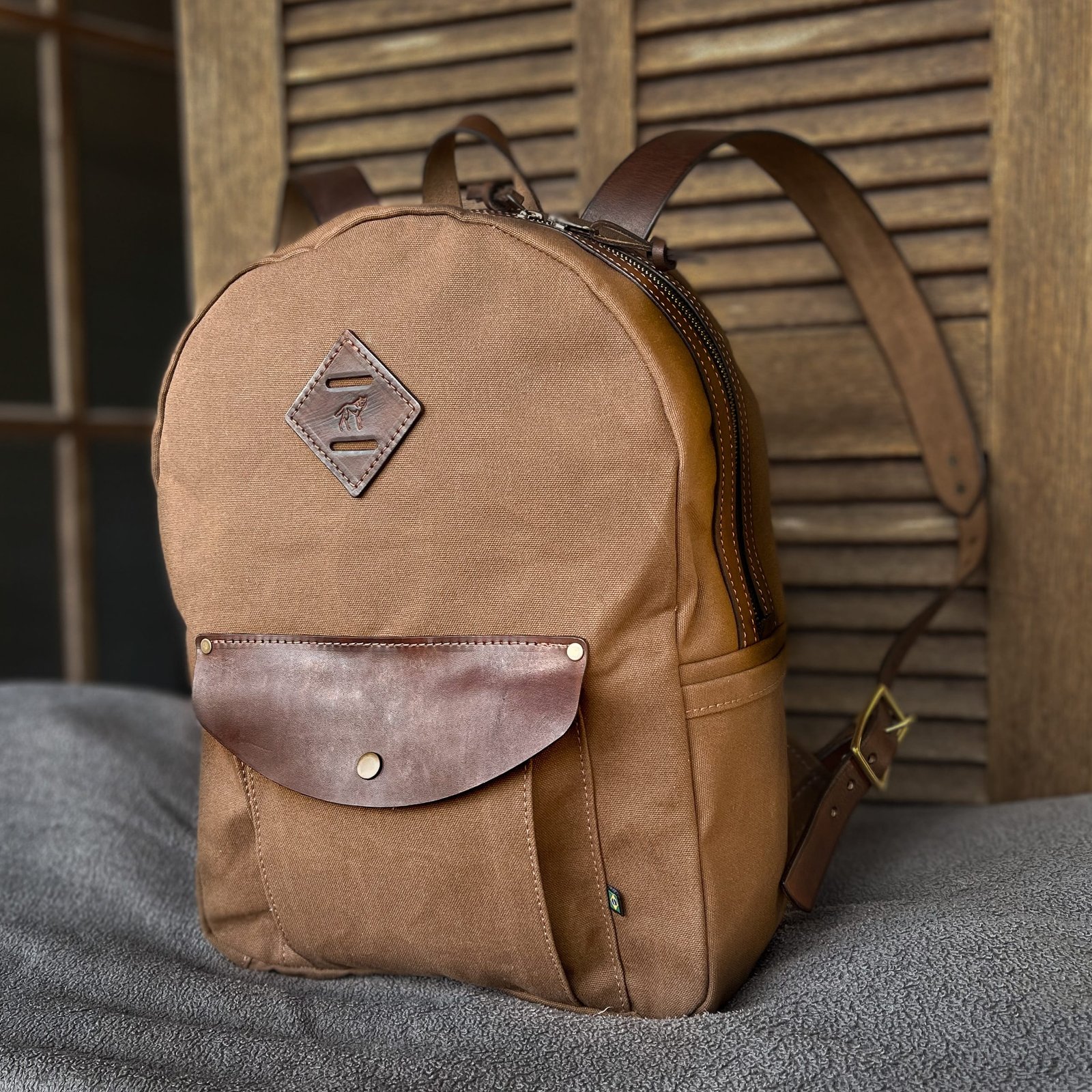 mochila lona encerada