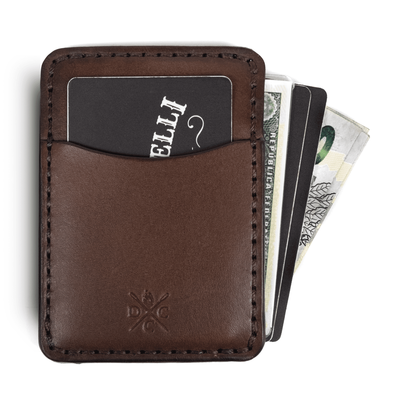 Carteira de Couro Vertical No.3 Marrom - Imagem 2