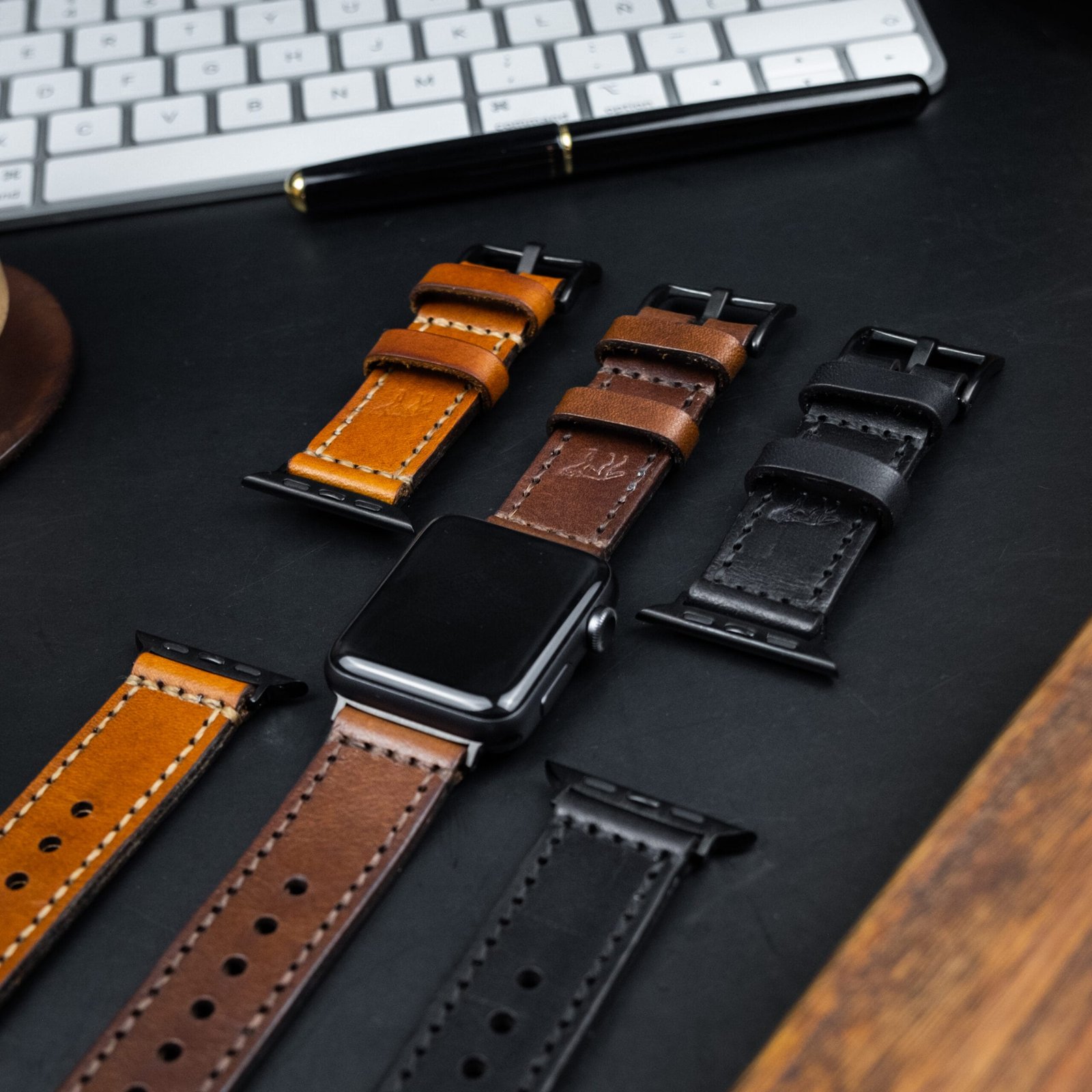 Pulseira de Couro Apple Watch Costurada Marrom - Imagem 6