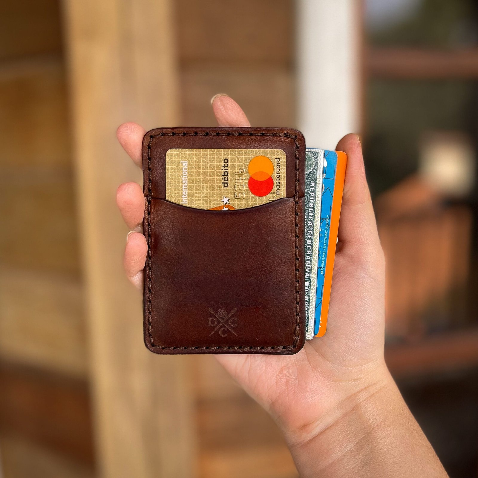 Carteira de Couro Vertical No.3 Marrom - Imagem 5