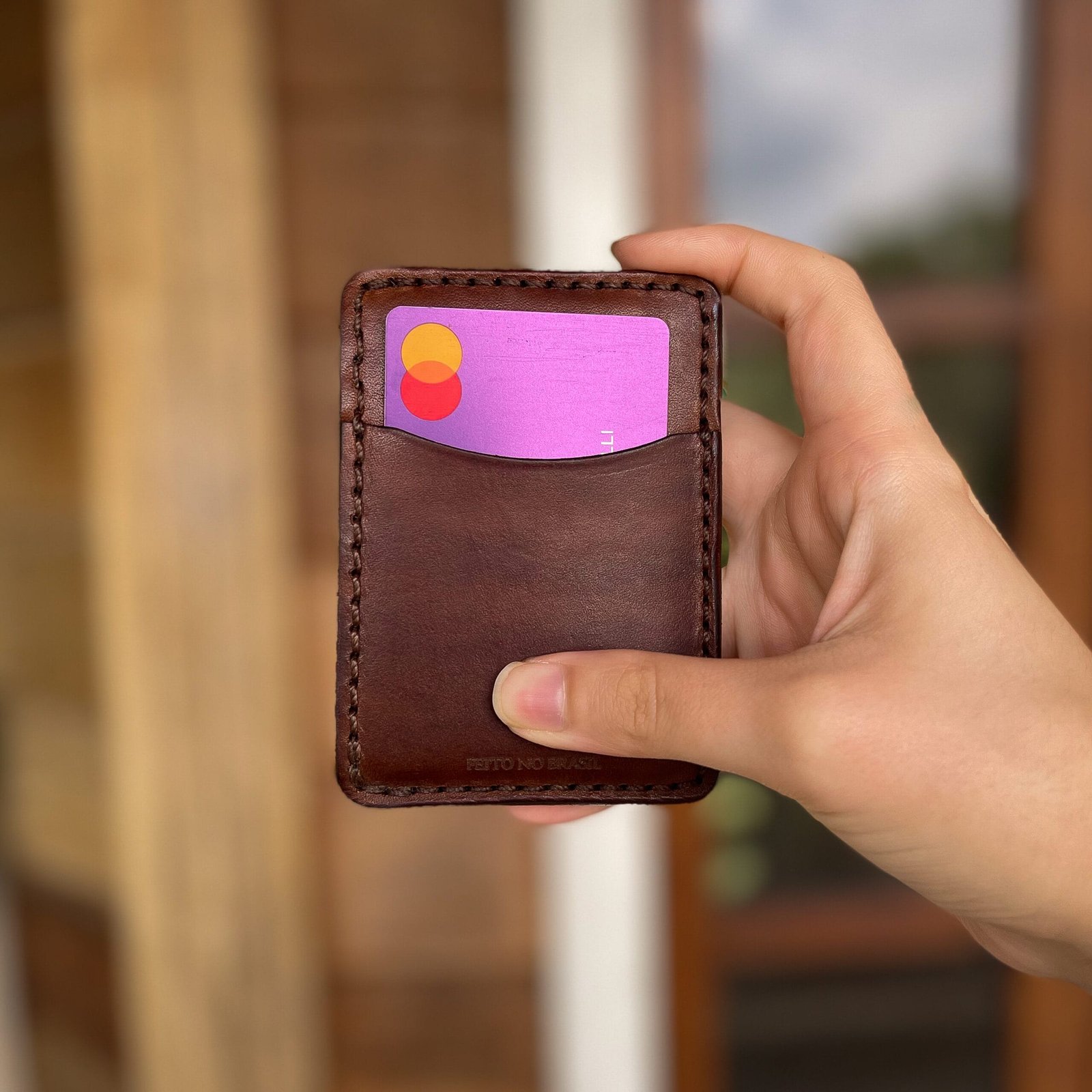 Carteira de Couro Vertical No.3 Marrom - Imagem 7