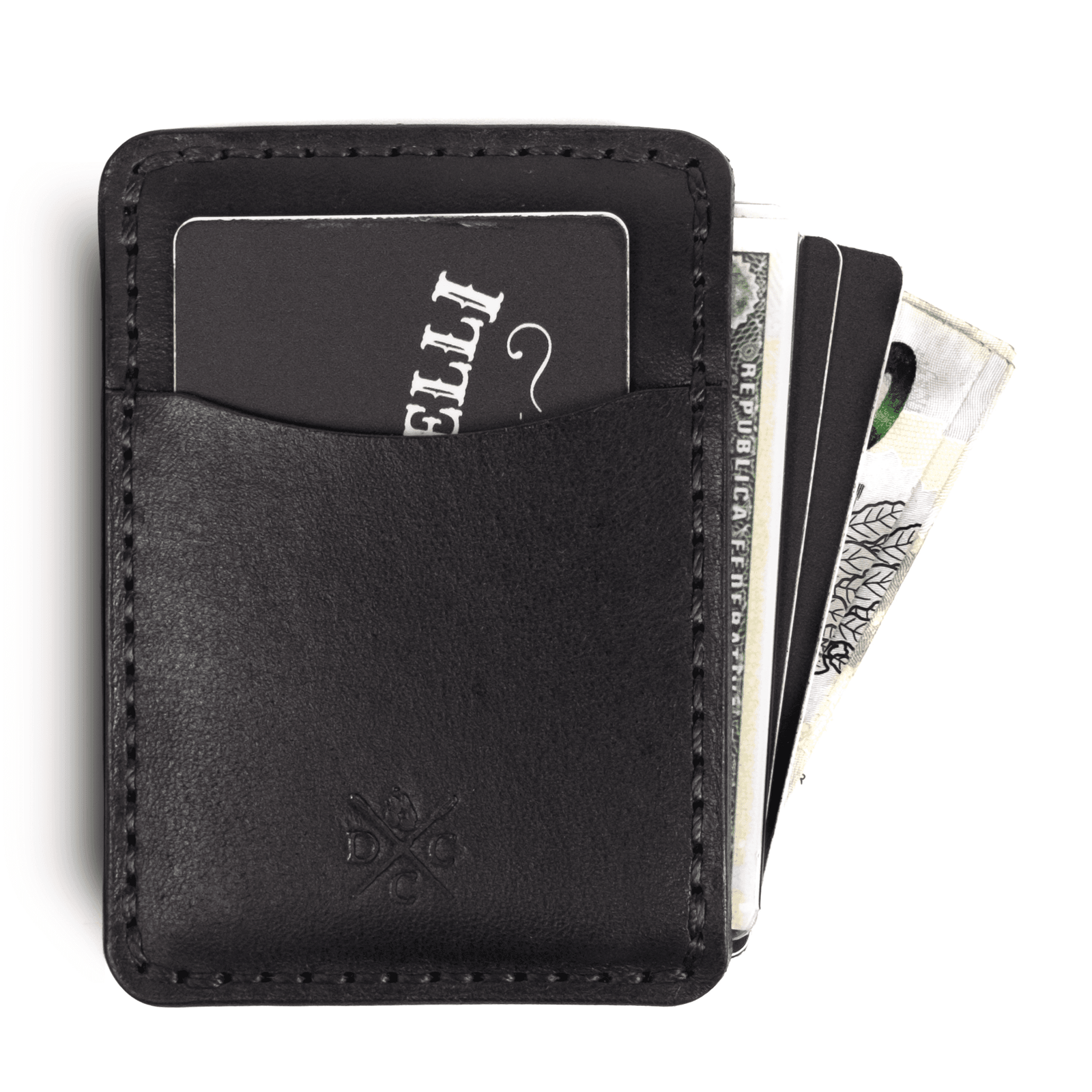 Carteira de Couro Vertical No.3 Preta - Imagem 2