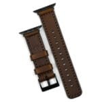 Pulseira de Couro Apple Watch Costurada Marrom