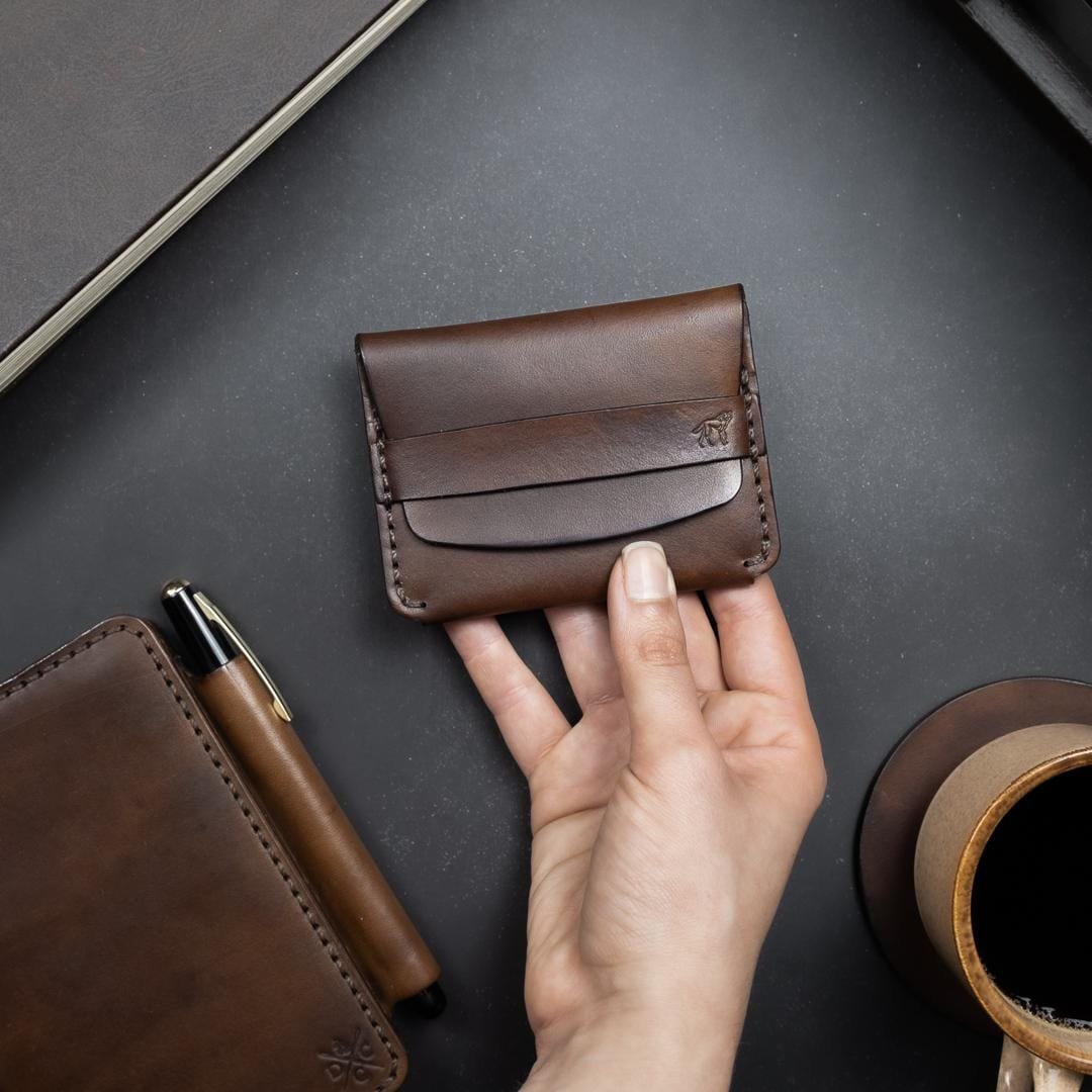 Carteira de Couro Minimalista No.2 Marrom - Imagem 4