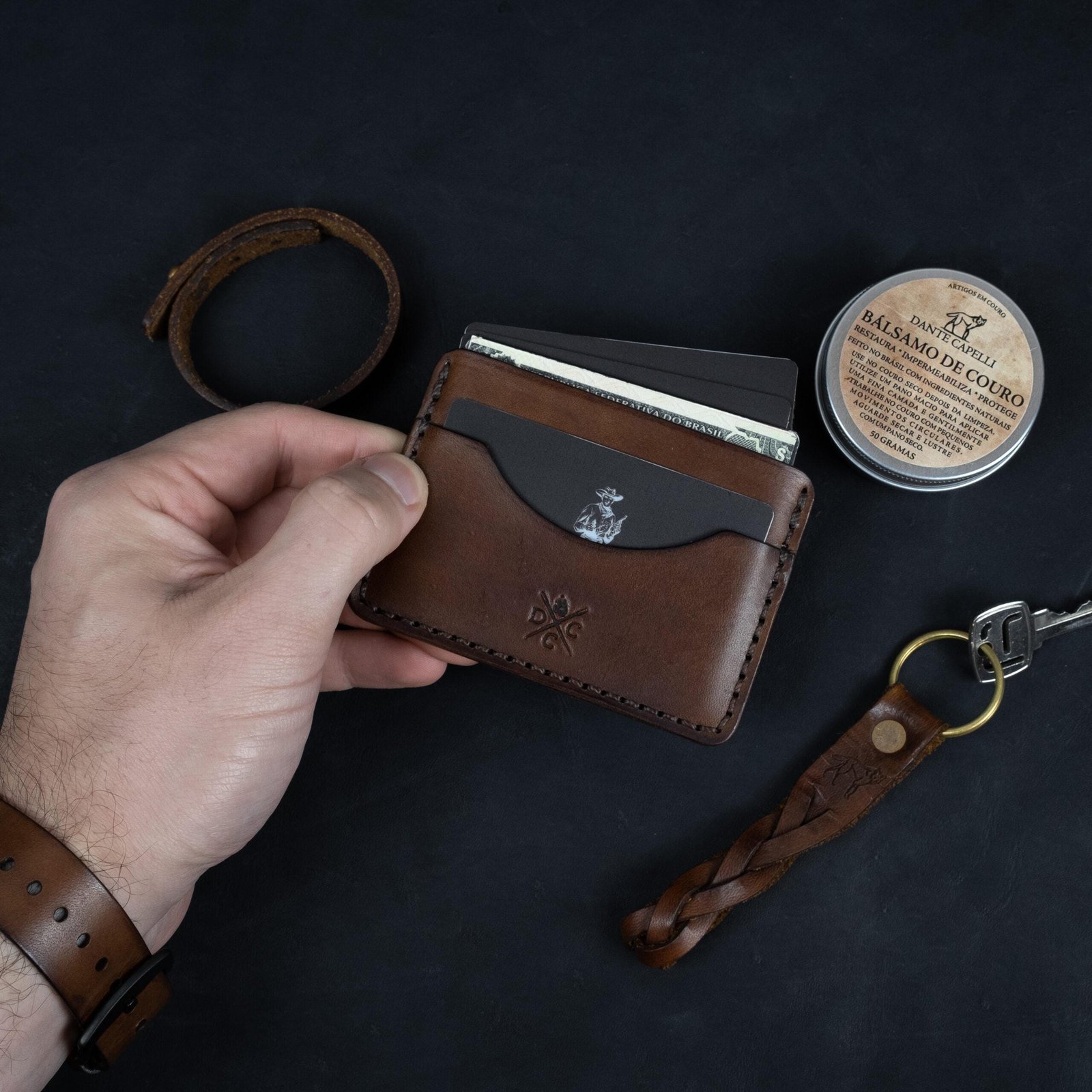 Carteira de Couro Minimalista No.3 Marrom - Imagem 5