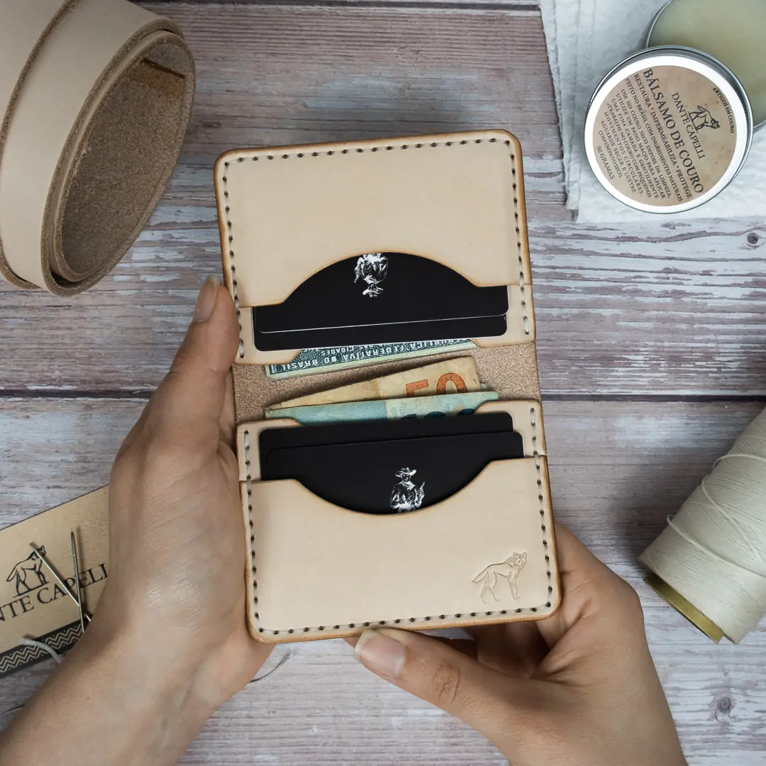 Carteira de Couro No.22 Couro Cru - Imagem 2