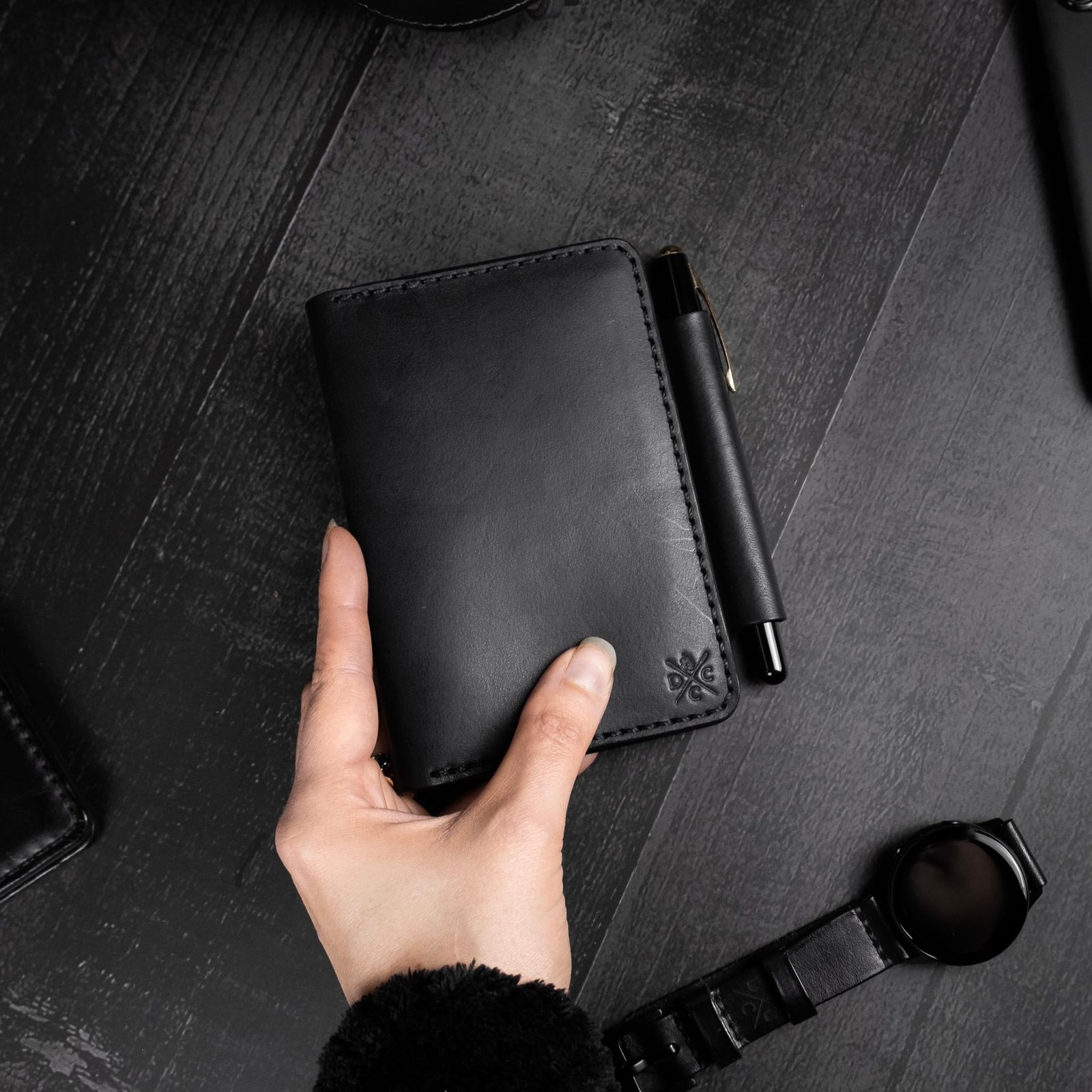 Carteira de Couro Notas de Campo Preto - Imagem 3