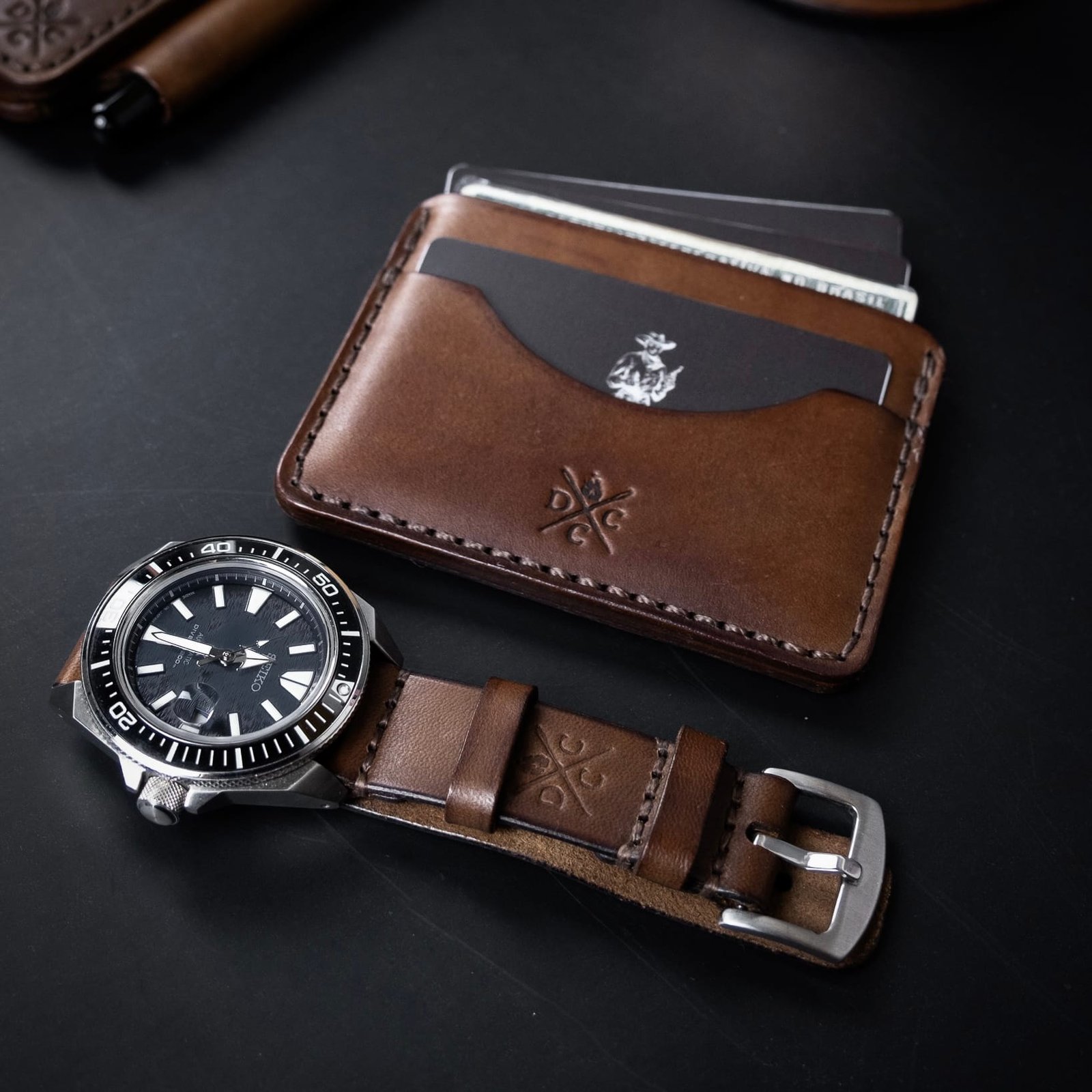 Pulseira de Couro Relógio Marrom - Imagem 9