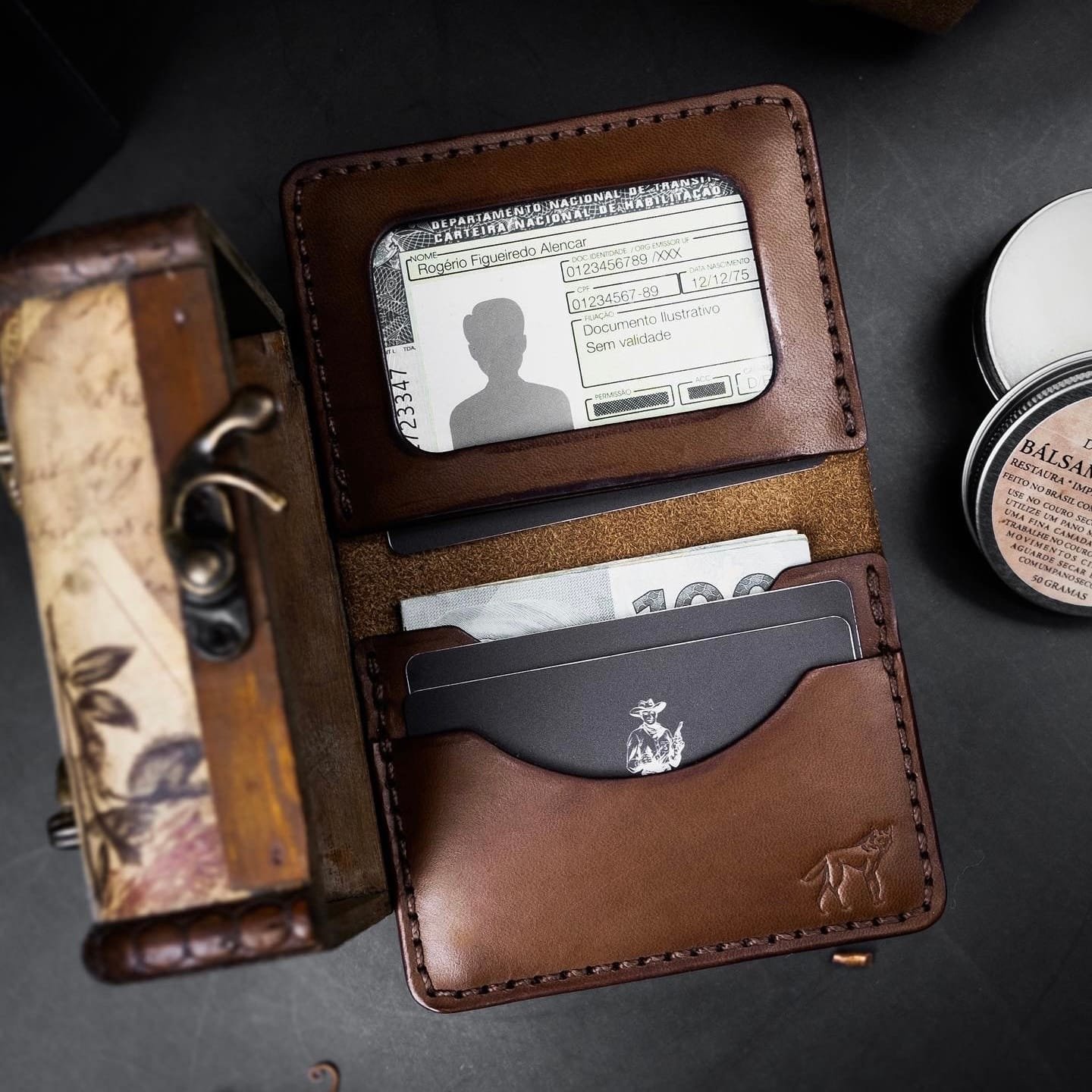 Carteira de Couro No.4 Marrom - Imagem 7